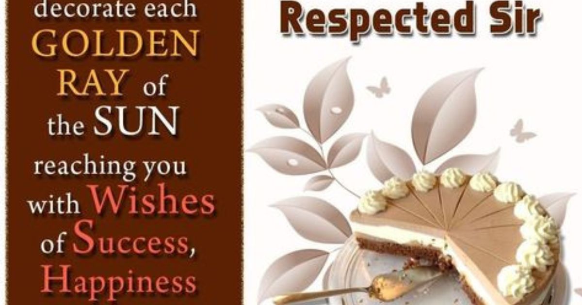 Birthday wishes for sir in English