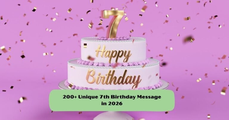 7th Birthday Message